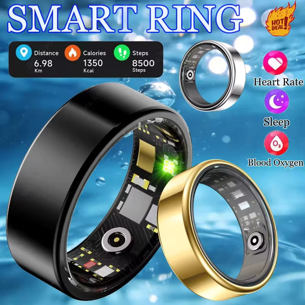 Smart Ring Health And Fitness Tracker With Heart Rate Monitoring