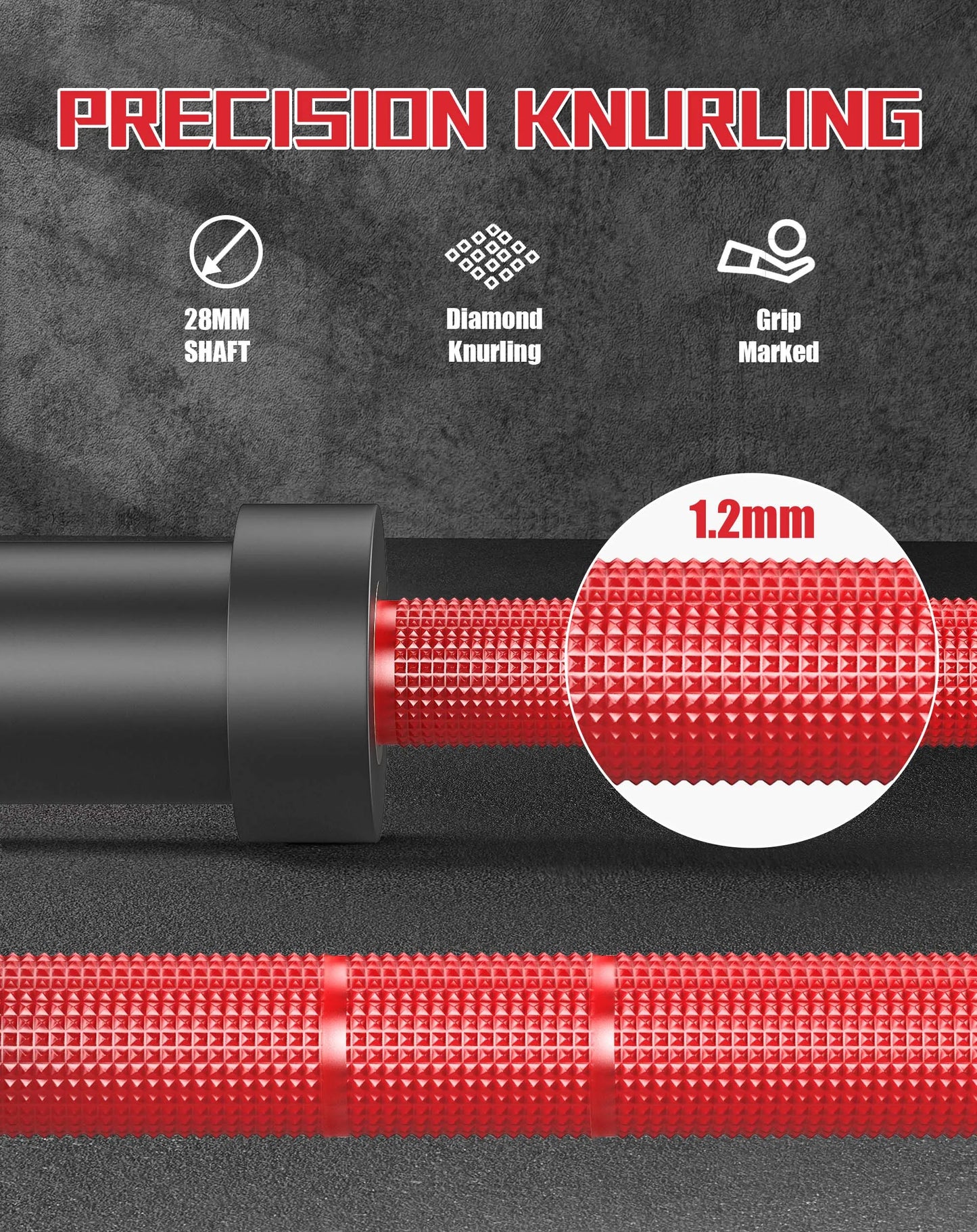 HiMISS Straight Barbell For Strength Training Chrome Finish