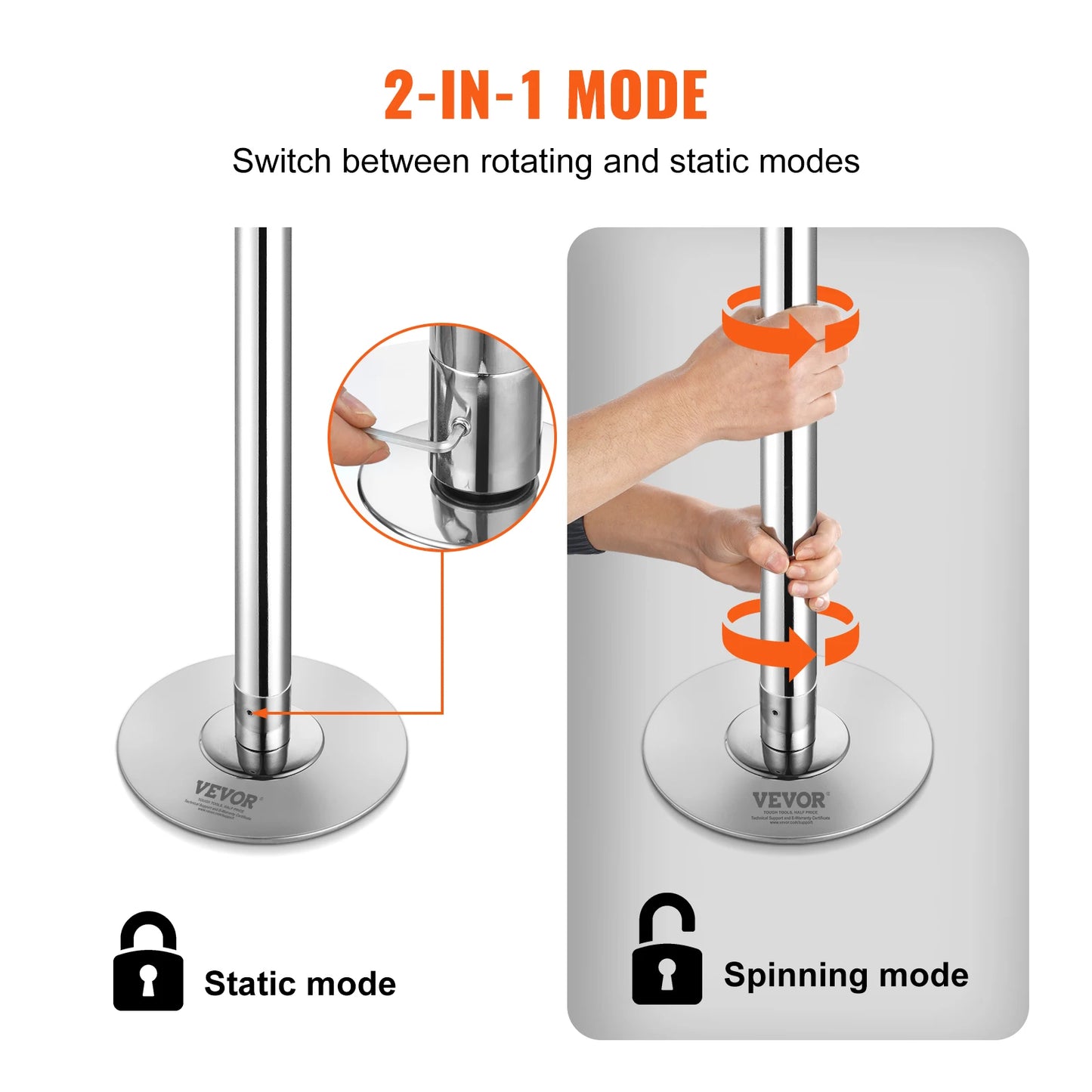 SucceBuy Professional Static Dance Pole For Home Training