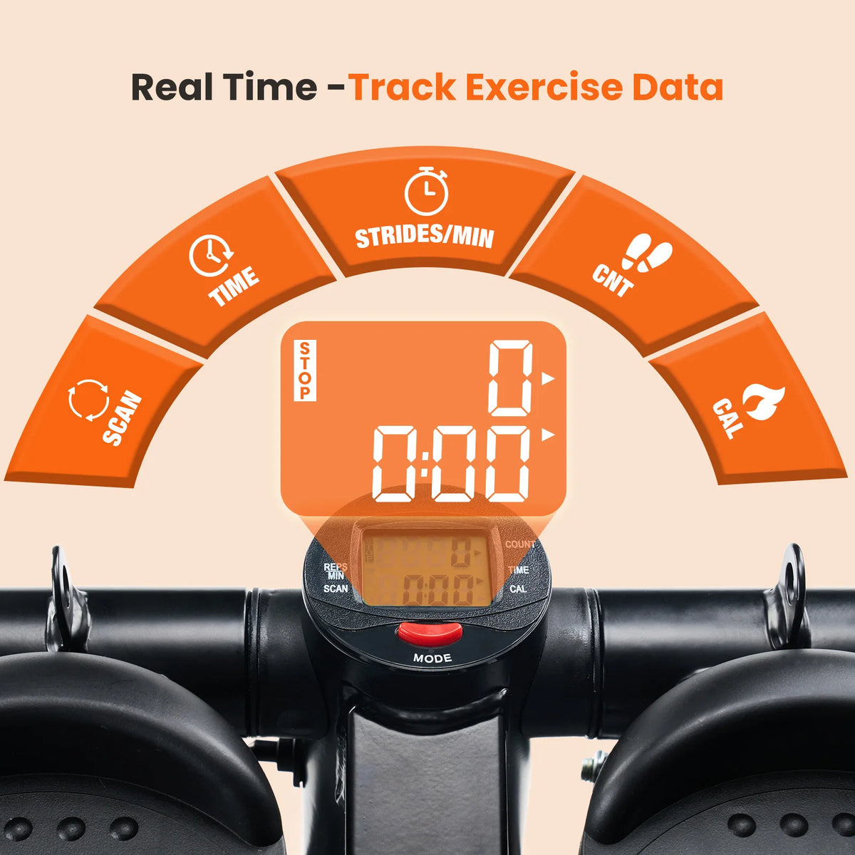 Compact Hydraulic Stepper With Resistance Bands For Home Cardio