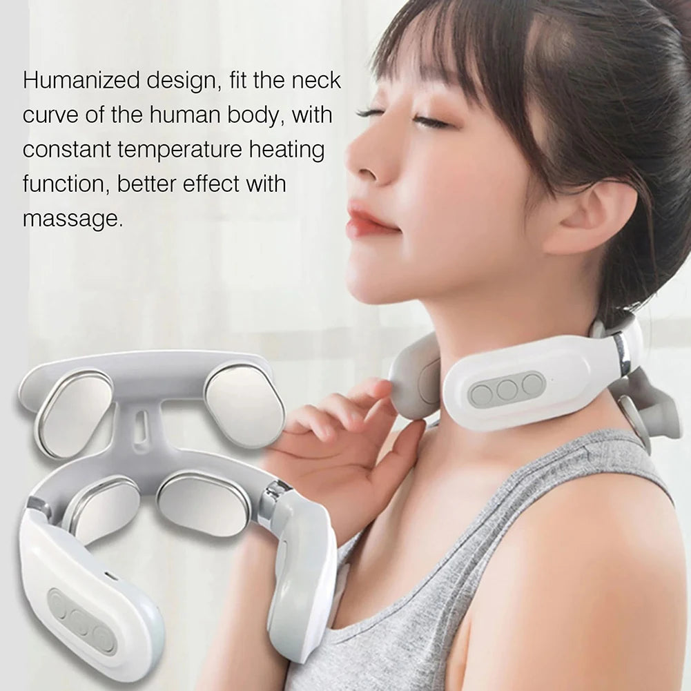 Portable 4 Head Vibration Back Massager for Effective Muscle Relaxation
