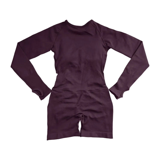 NCLAGEN Women's Seamless Long Sleeve Yoga Fitness Jumpsuit