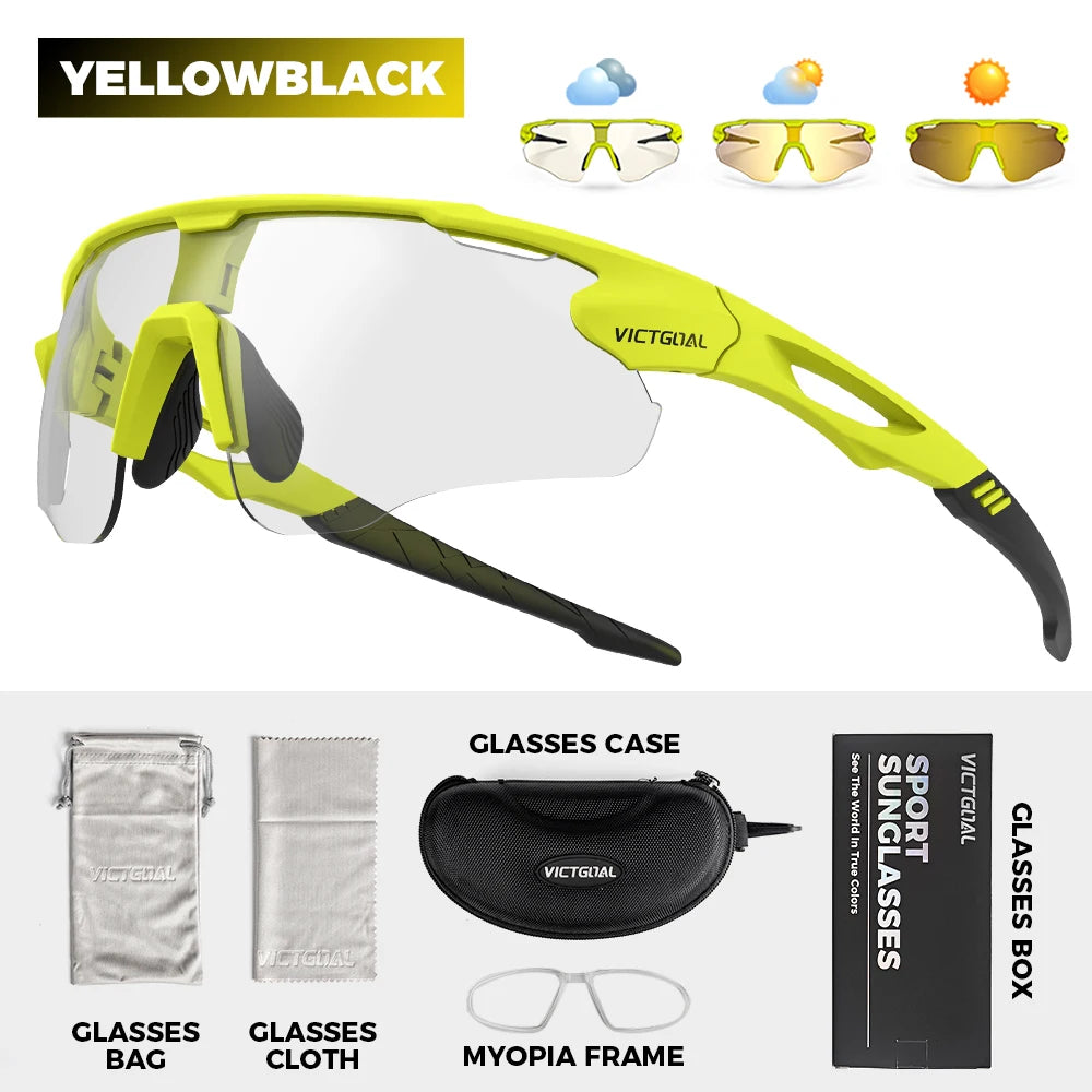 Victgoal Photochromic Cycling Sunglasses With UV400 Protection For Unisex