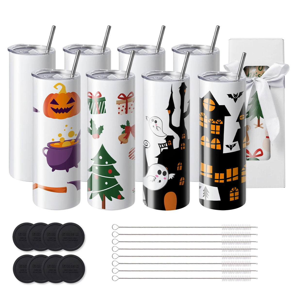 SucceBuy Blank Stainless Steel Sublimation Tumblers for Custom Heat Transfer