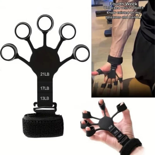 Adjustable Silicone Finger Hand Grip Trainer For Forearm Wrist Exercise
