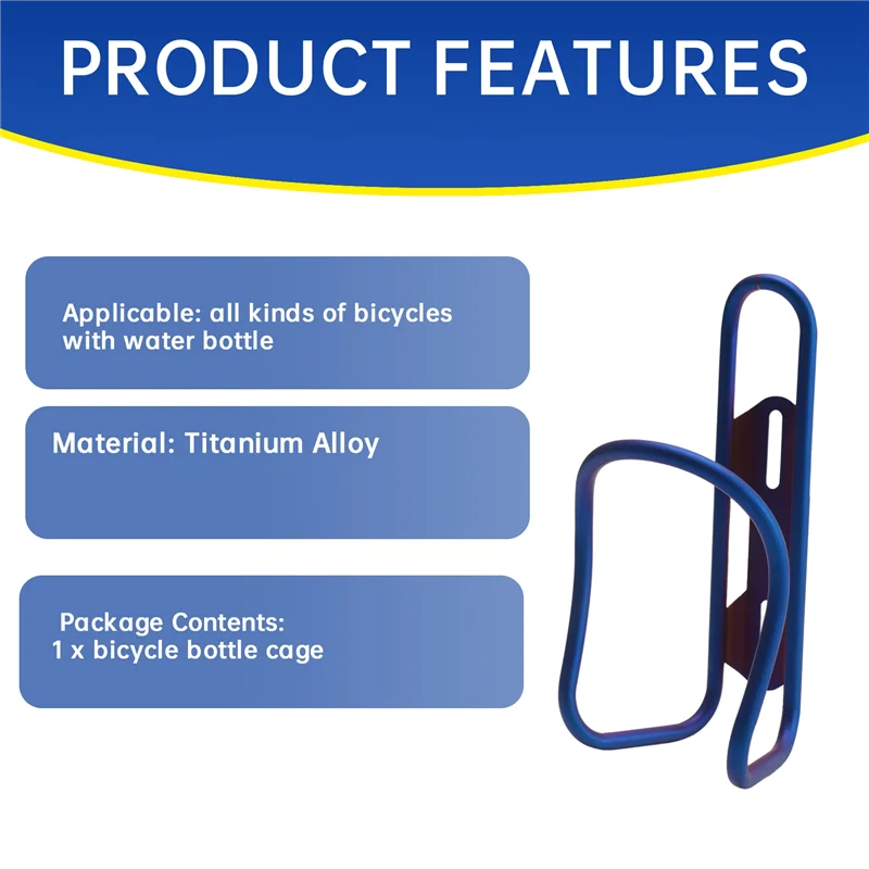Aluminum Water Bottle Cage For Bicycles With Mount Bolts