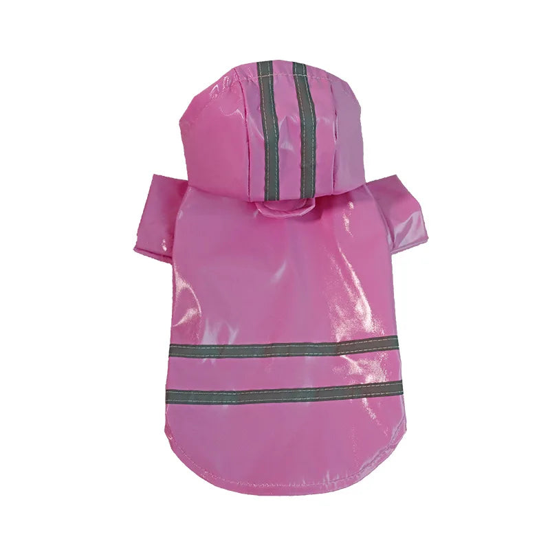 Reflective Waterproof PU Dog Raincoat For Small Cats Puppies