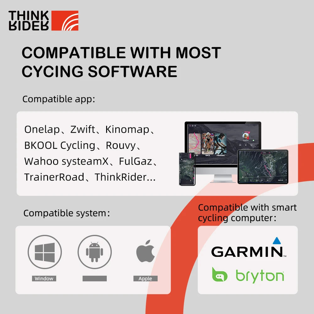 ThinkRider X2 Max Smart Bike Trainer With Integrated Power Meter