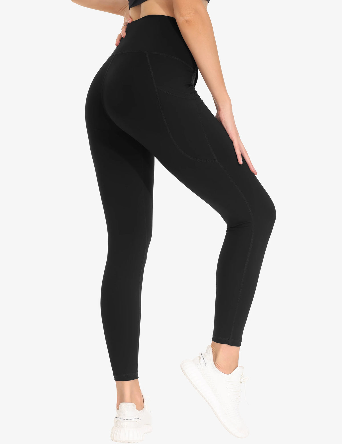 The Gym People Women Cross Waist Tummy Control Yoga Leggings