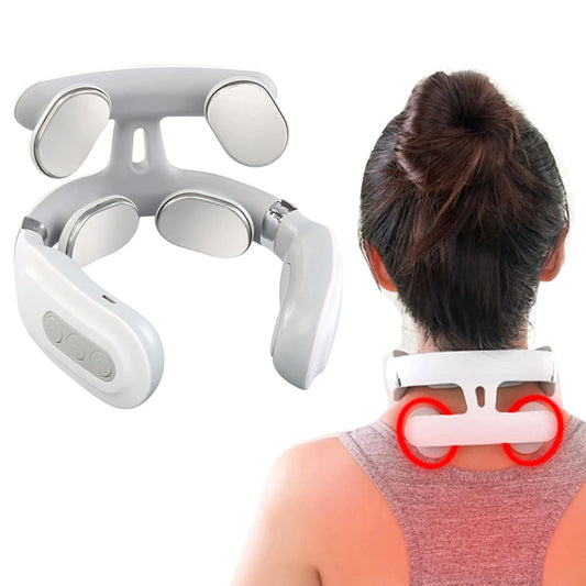 Portable 4 Head Vibration Back Massager for Effective Muscle Relaxation