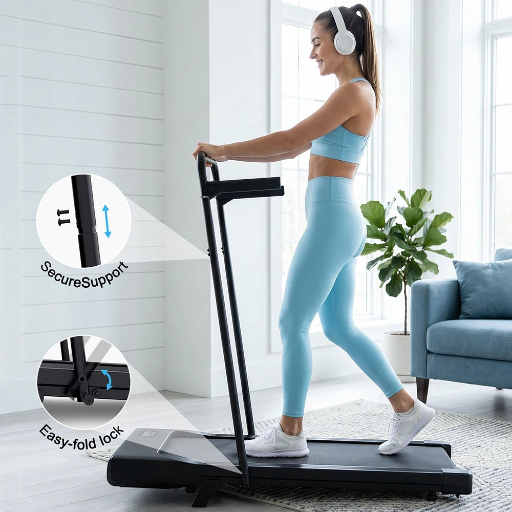 Superun Folding Incline Treadmill For Quiet Home Workouts