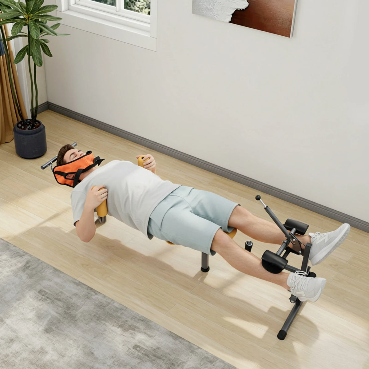 Electric Adjustable Stretching Bench With Remote Control For Back Relief