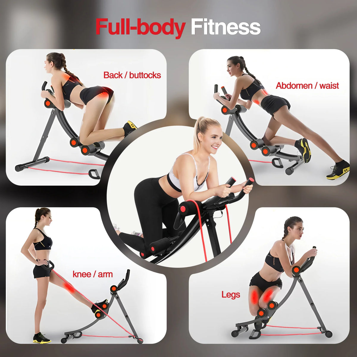 Gikpal Foldable Ab Machine With Lcd Display For Core Exercise