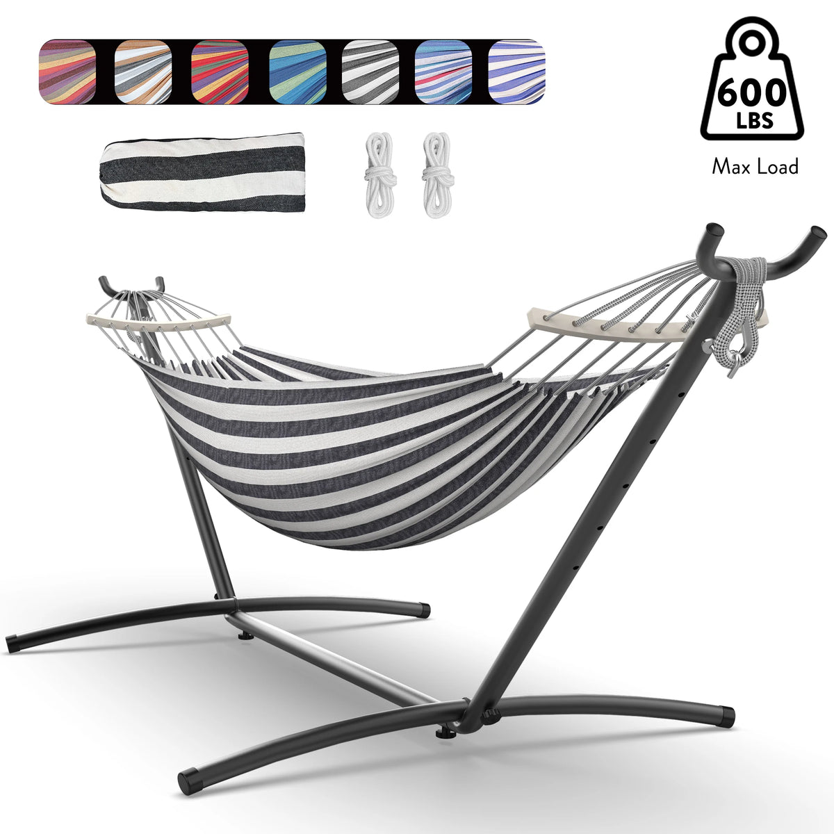 Gyroor Heavy Duty Adjustable Stand Hammock With Storage Bag