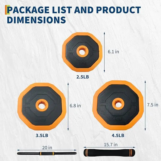 HiMISS 4 In 1 Adjustable Dumbbell And Kettlebell Converter Set