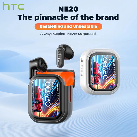 HTC Ne20 Wireless Earphones With Active Noise Cancellation LED Display