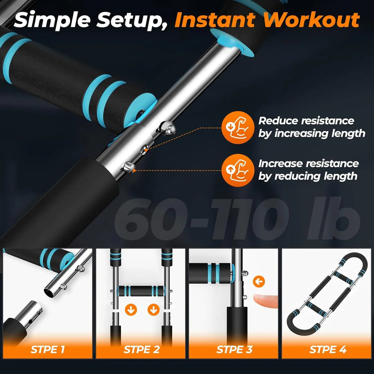 U Shape Arm Trainer Hand Gripper For Upper Body Training
