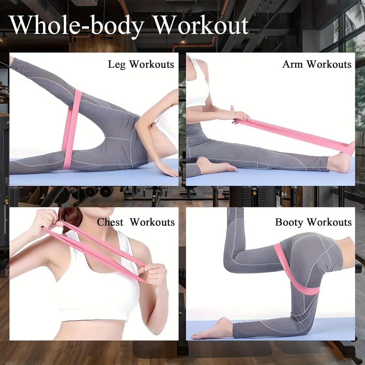 Home Gym Resistance Bands Leg Hip Toning Exercise Set
