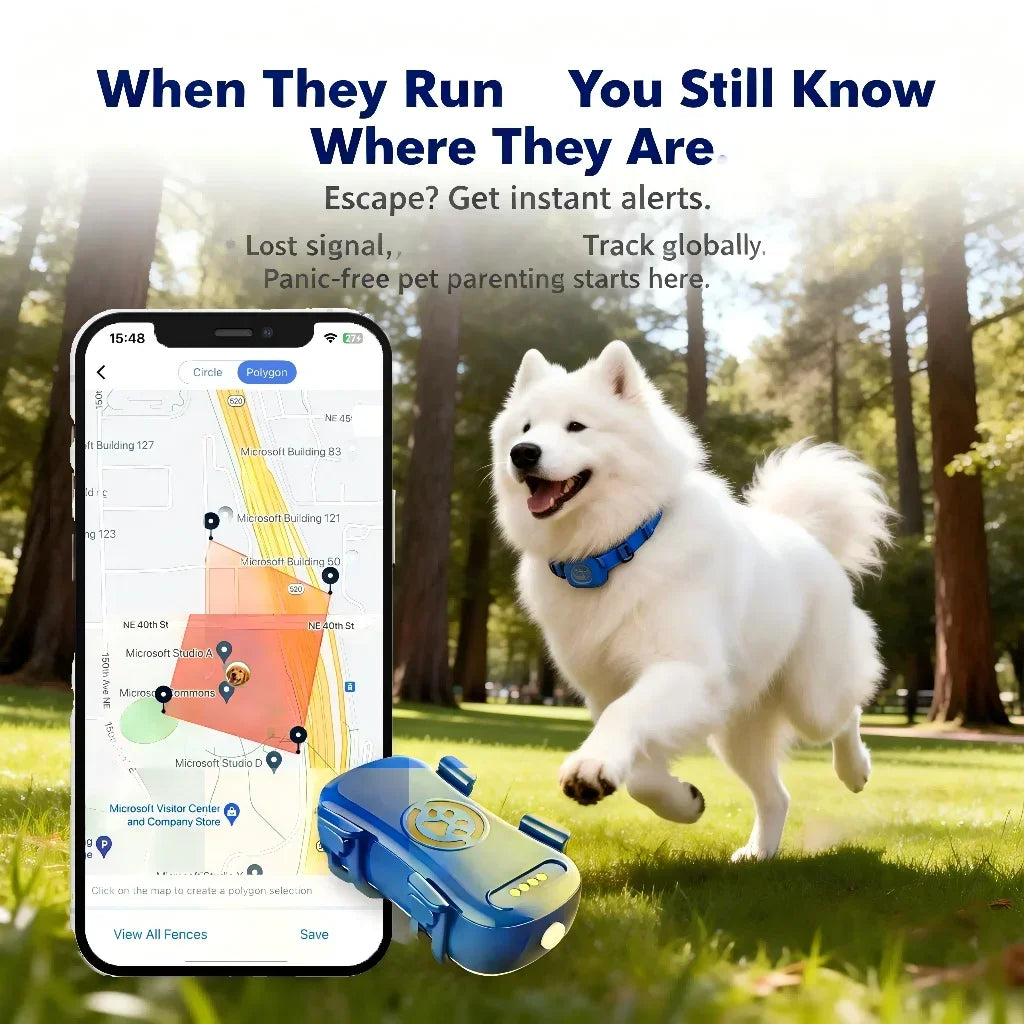 Wanwaytech GPS Pet Tracker For Dogs And Cats Rechargeable
