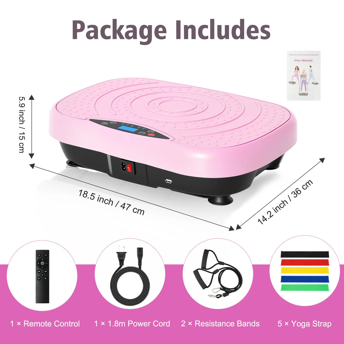 Portable Vibration Exercise Plate Machine For Full Body Workouts