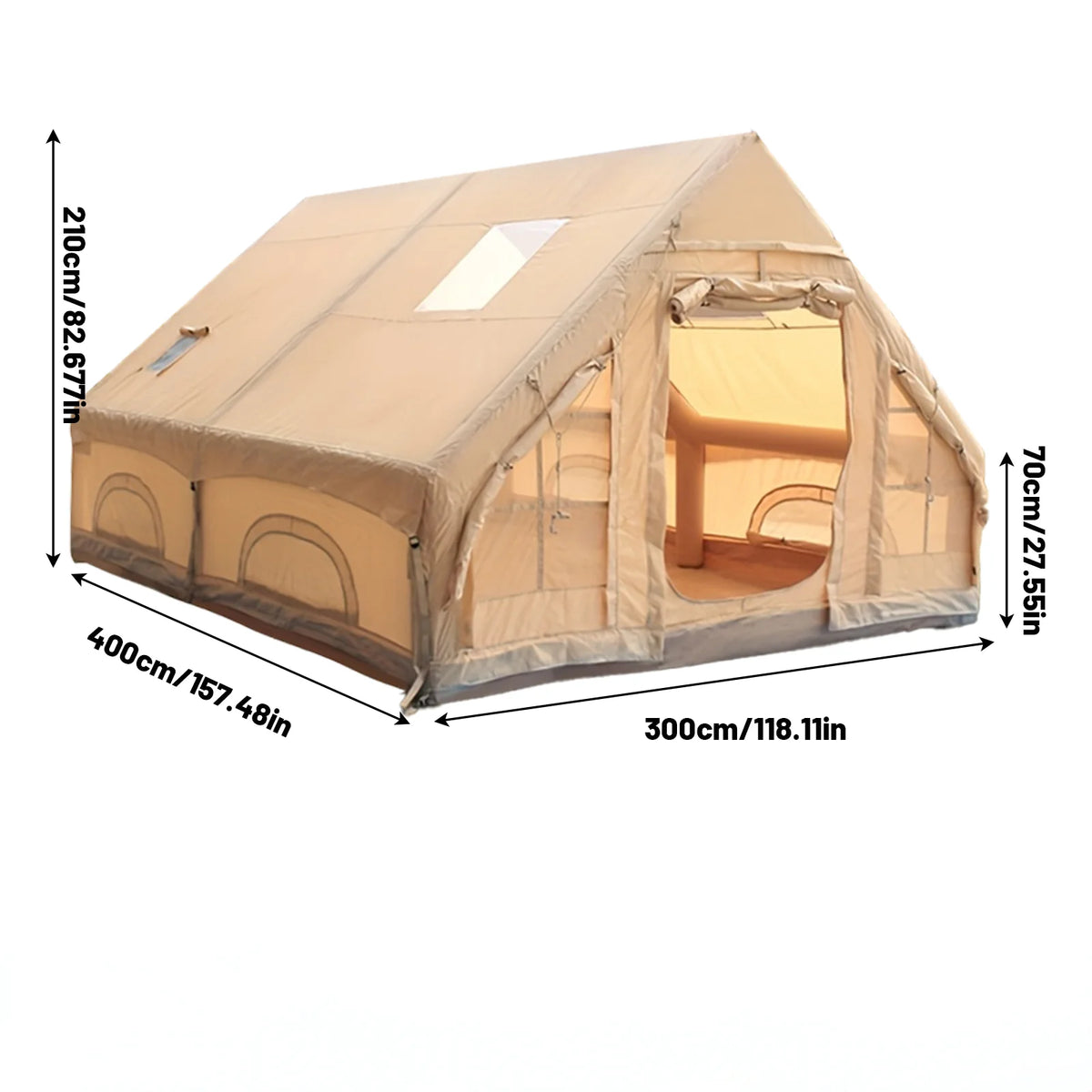 Pakicetus Inflatable Camping Tent With Quick Setup Waterproof Design