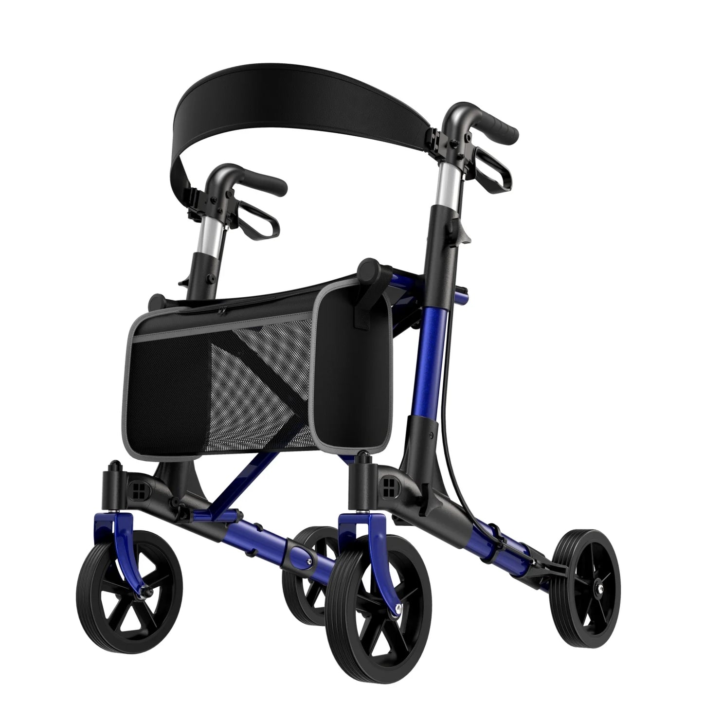 Maidesite Foldable Aluminum Rollator Walker With Seat