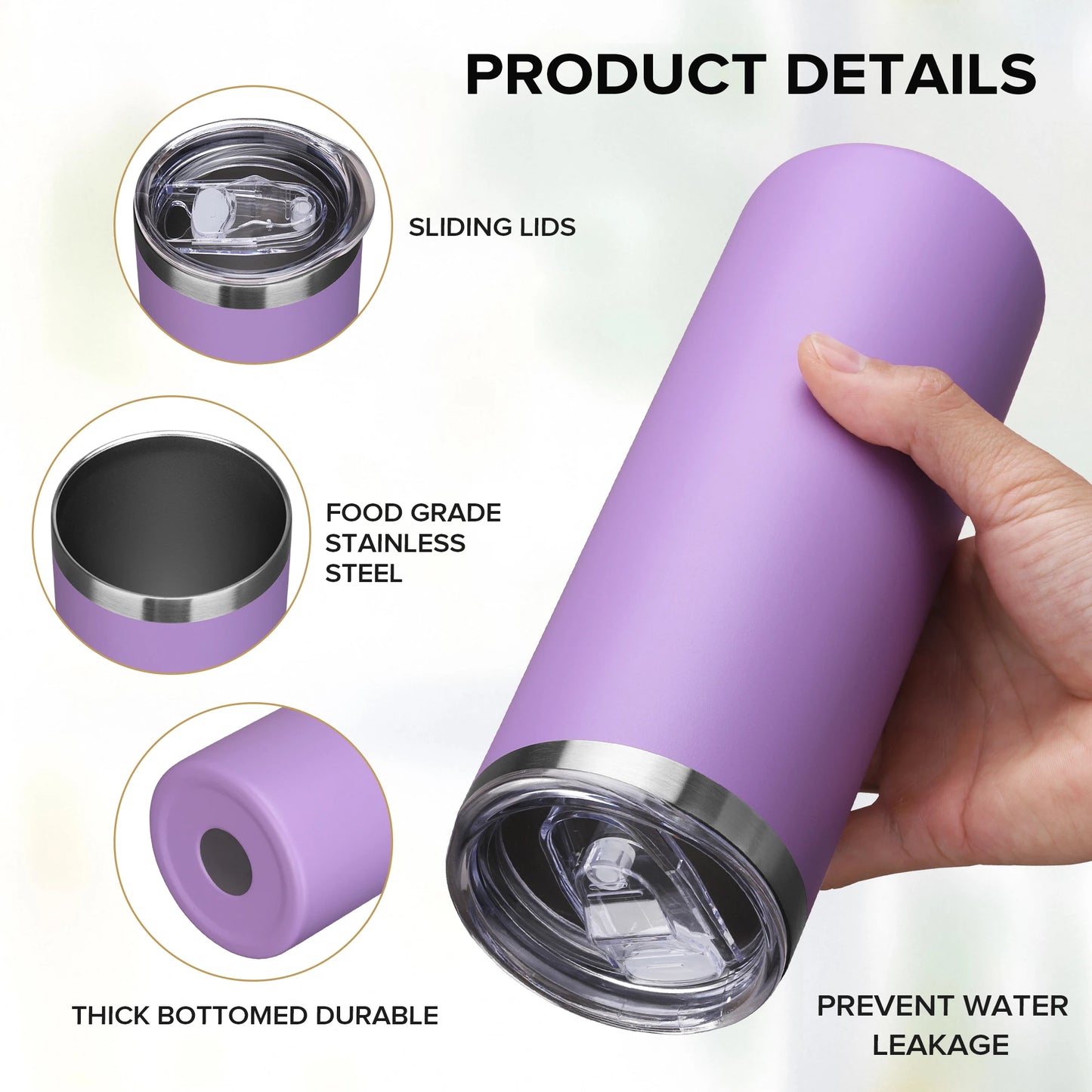 Fastsub Stainless Steel Insulated Tumbler With Lid And Straw