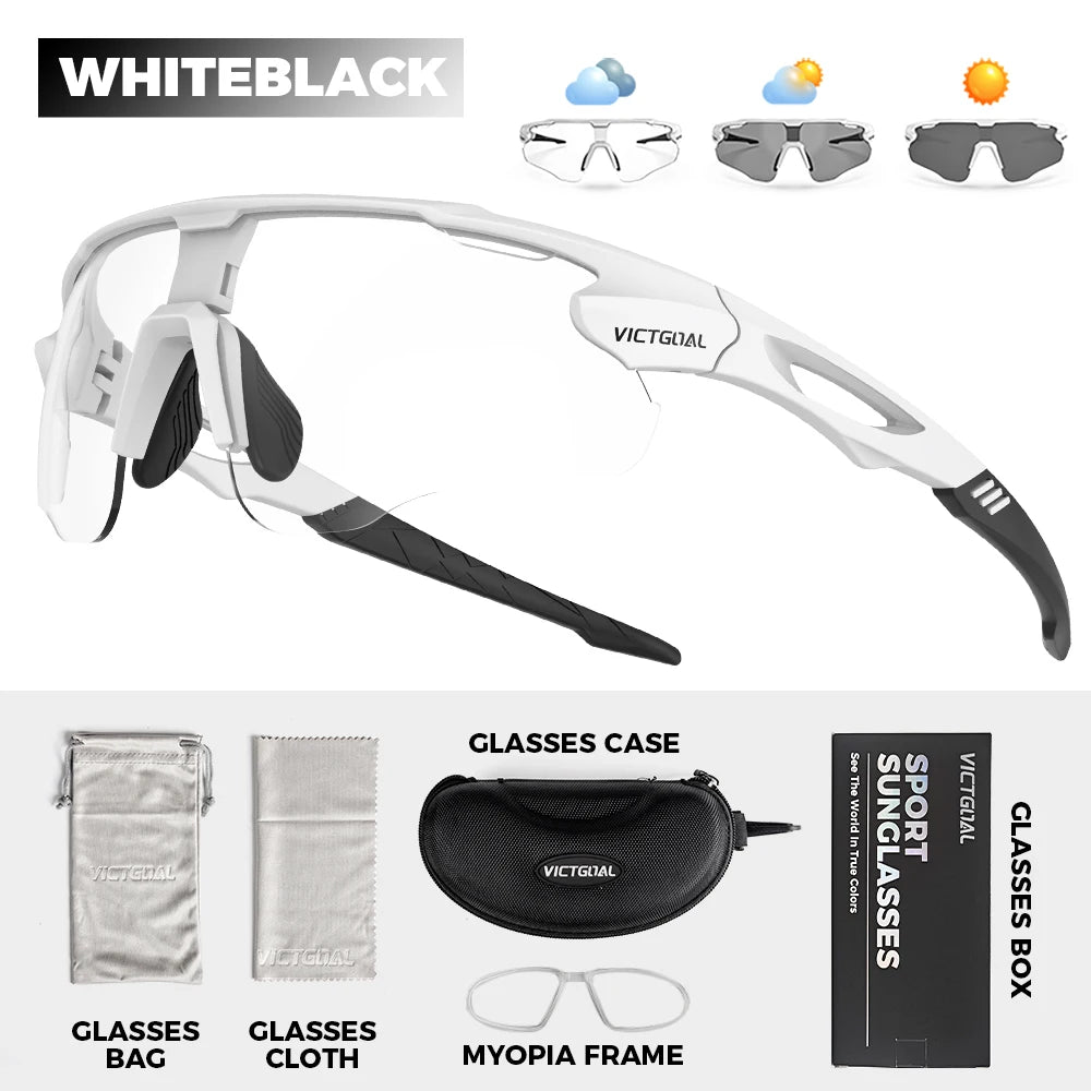 Victgoal Photochromic Cycling Sunglasses With UV400 Eye Protection