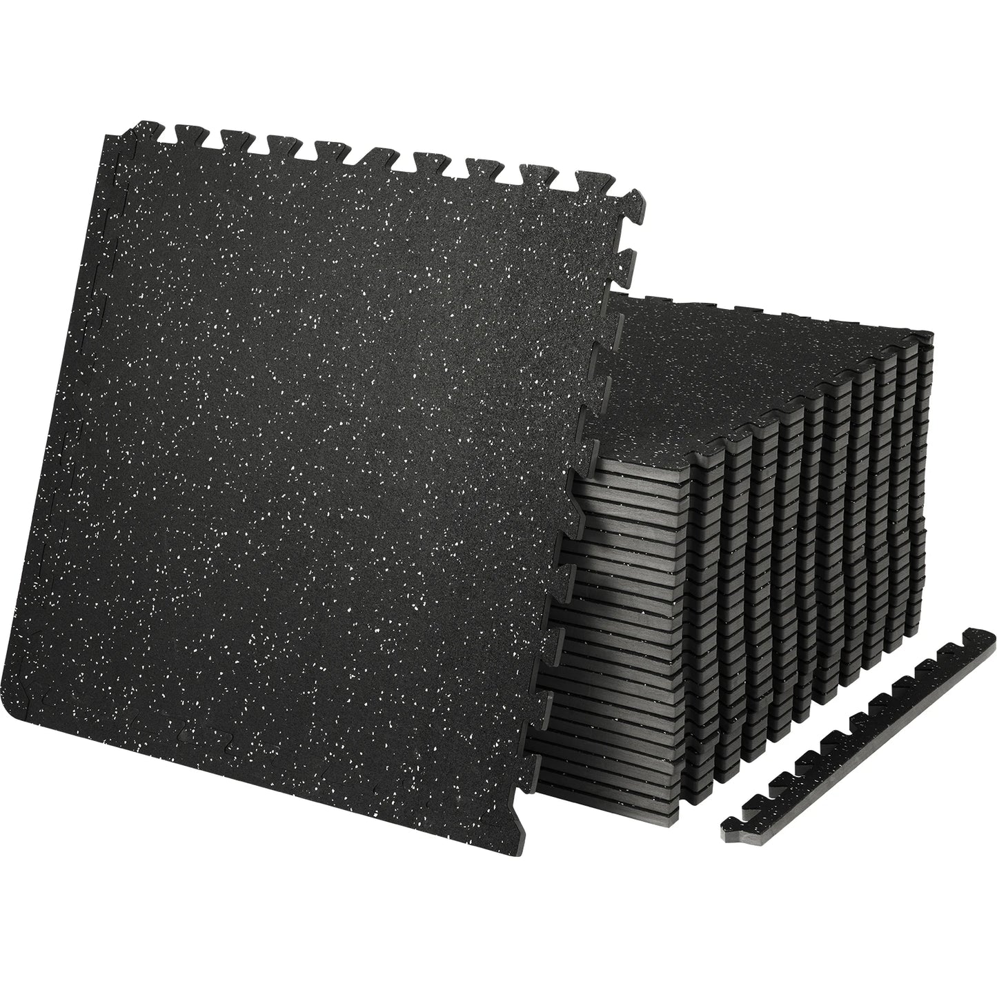 SucceBuy Waterproof Interlocking Natural Rubber EVA Foam Gym Mats