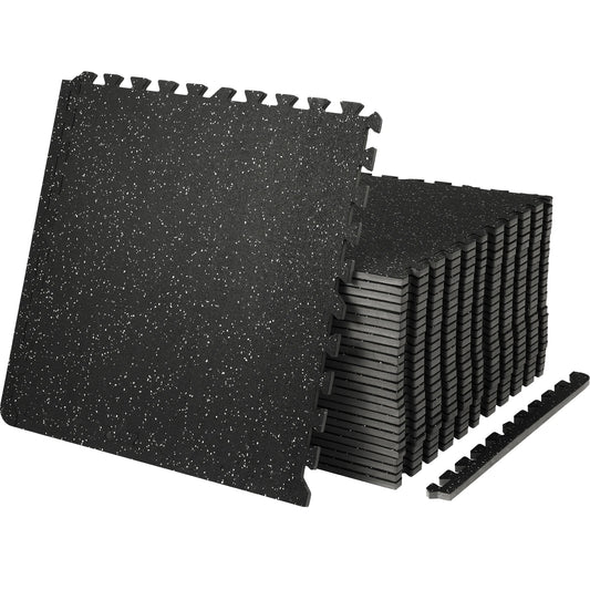 SucceBuy Waterproof Interlocking Natural Rubber EVA Foam Gym Mats
