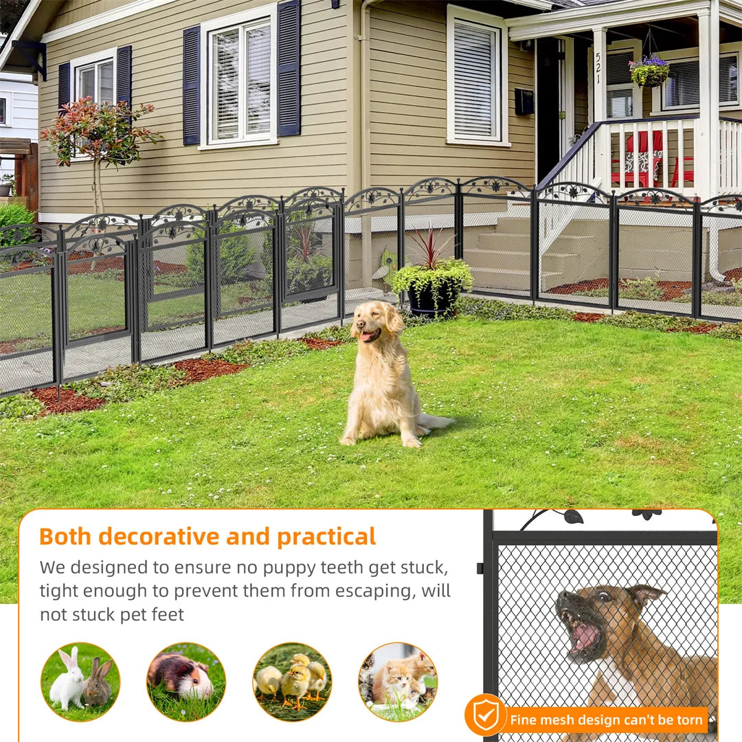 BINGOPAW Heavy Duty Metal Dog Playpen For Indoor Outdoor Use