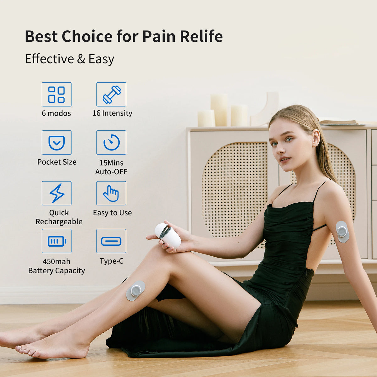 MASGRE Wireless TENS EMS Unit for Body Pain Relief