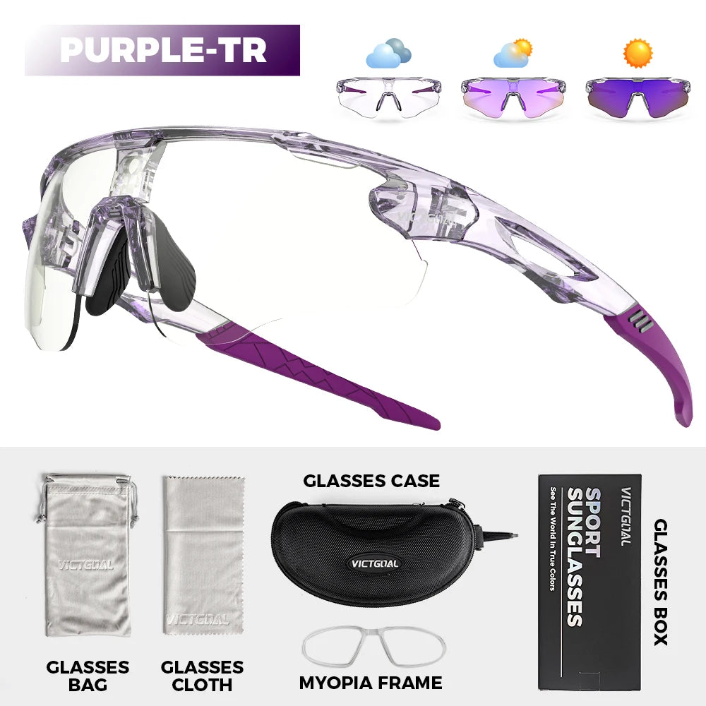 Victgoal Photochromic Cycling Sunglasses With UV400 Eye Protection