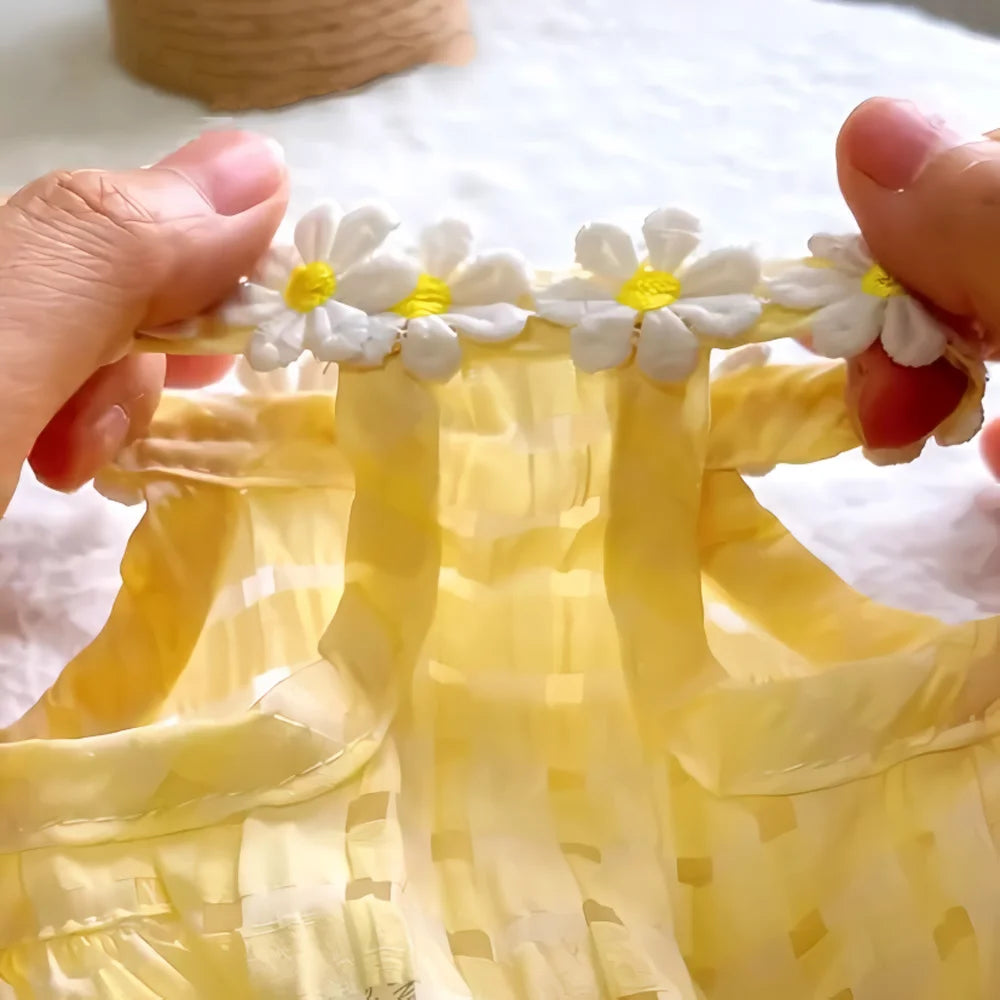 Breathable Floral Collar Dress For Small Dogs And Puppies