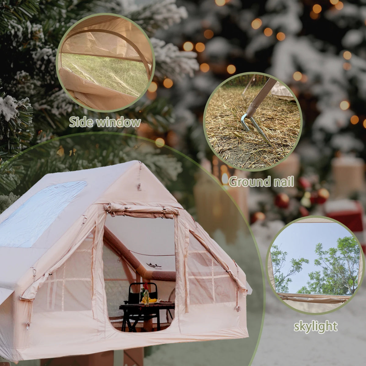 Pakicetus Inflatable Camping Tent With Quick Setup Waterproof Design