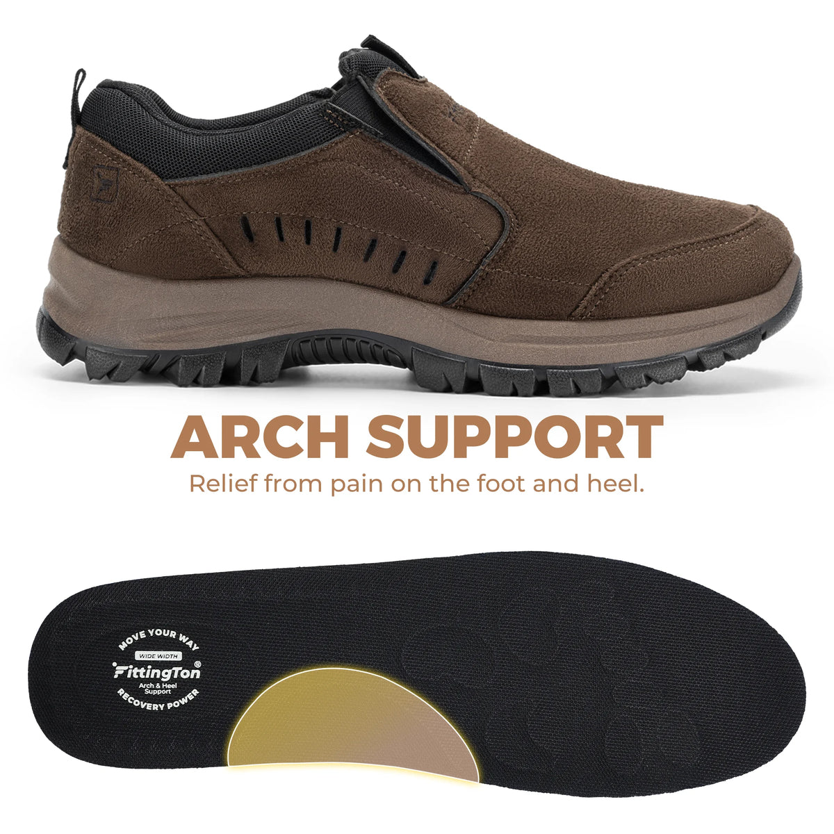 Men's StriderX Outdoor Slip-On Shoes Lightweight Comfortable Arch Support