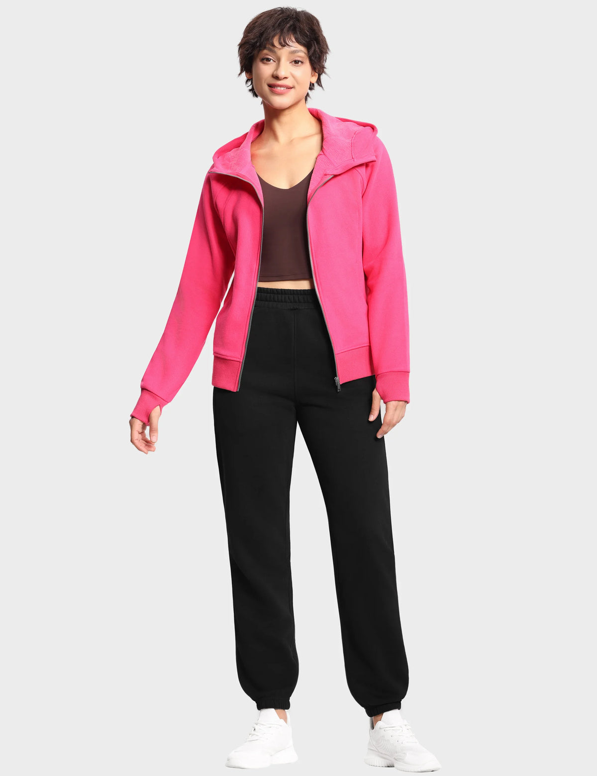 The Gym People Womens Fleece Workout Sweatpants With Pockets