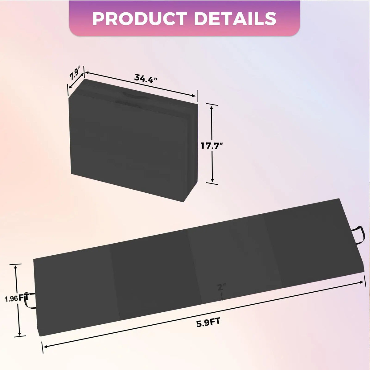 HiMISS Foldable Gymnastics Mat For Home Exercise And Fitness