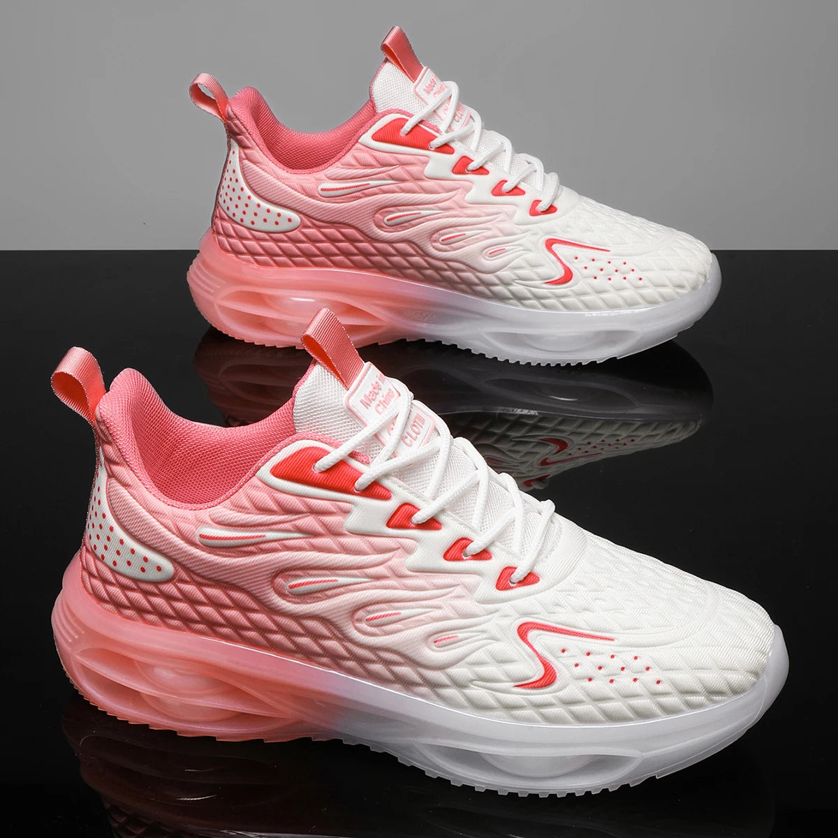 Lightweight Breathable Mesh Lace Up Casual Running Shoes