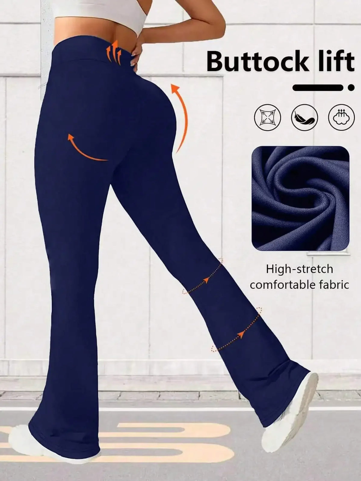 Women High Waist Flare Yoga Pants For Exercise