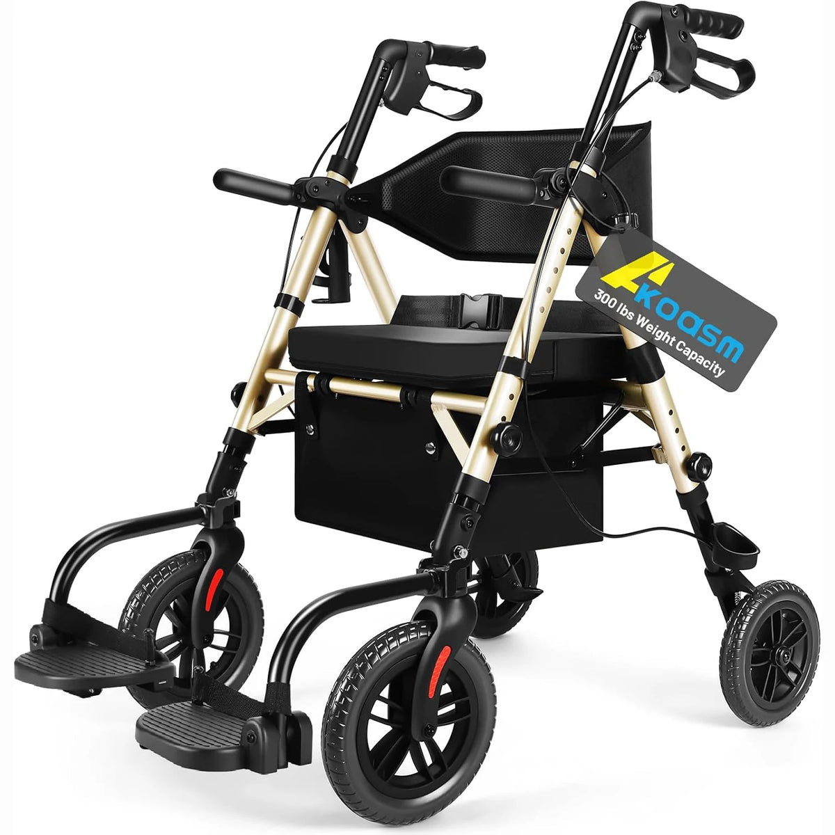 Adjustable Two In One Rolling Walker Wheelchair Combo With Brakes