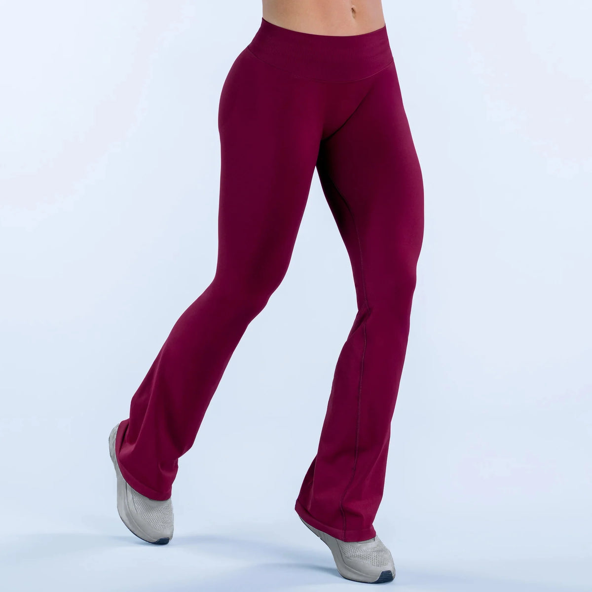 Nclagen Women Seamless Flare Yoga Leggings Scrunch Lift Fitness