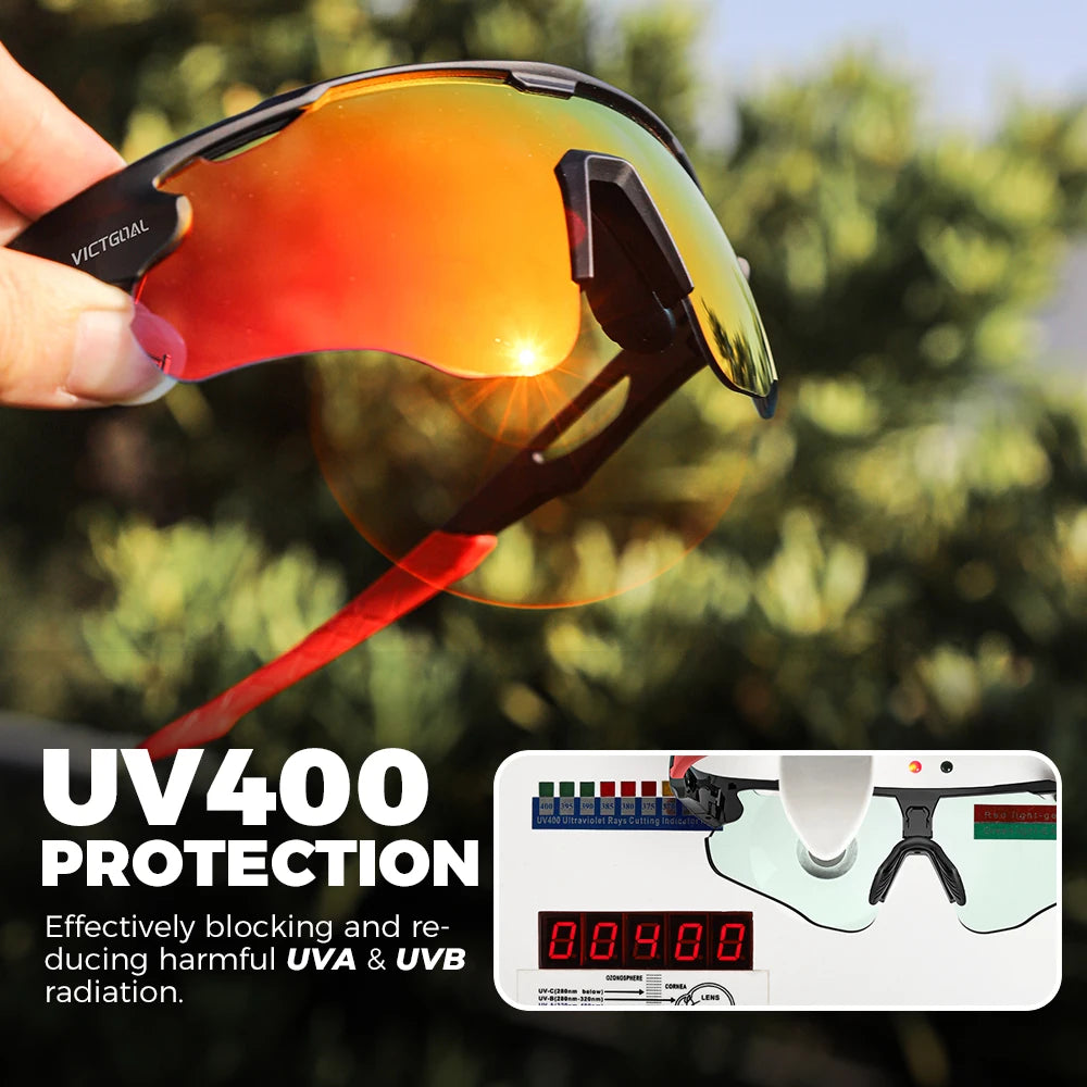 Victgoal Photochromic Cycling Sunglasses With UV400 Protection For Unisex