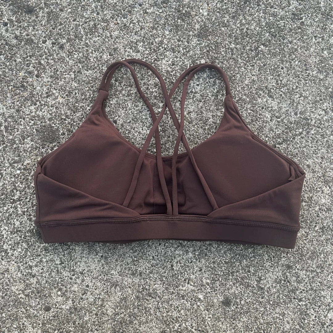 Women Breathable Cross Back Sports Bra For Gym Training