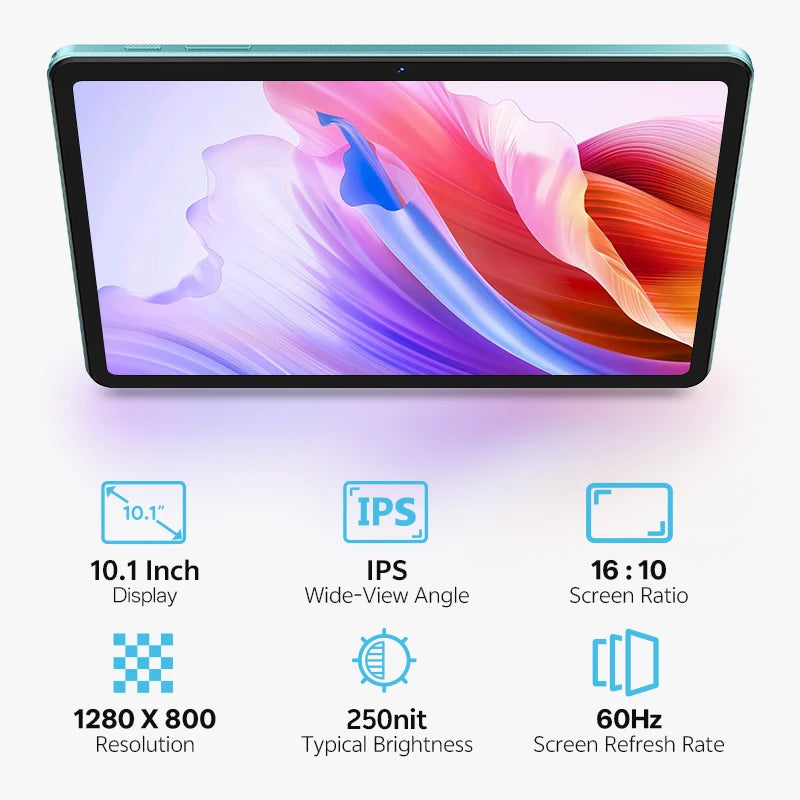 SVITOO Android Tablet Unisoc T7250 Octa Core 4GB RAM 128GB