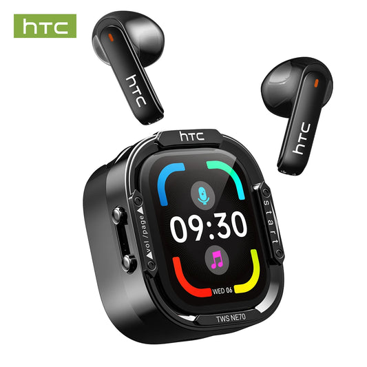 HTC NE70 Wireless Earbuds Active Noise Cancellation 30H Battery LCD