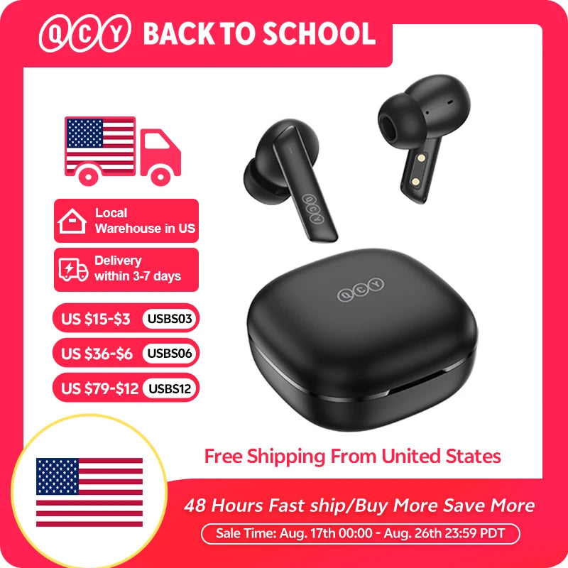 QCY HT05 ANC Wireless Earbuds With Active Noise Cancellation