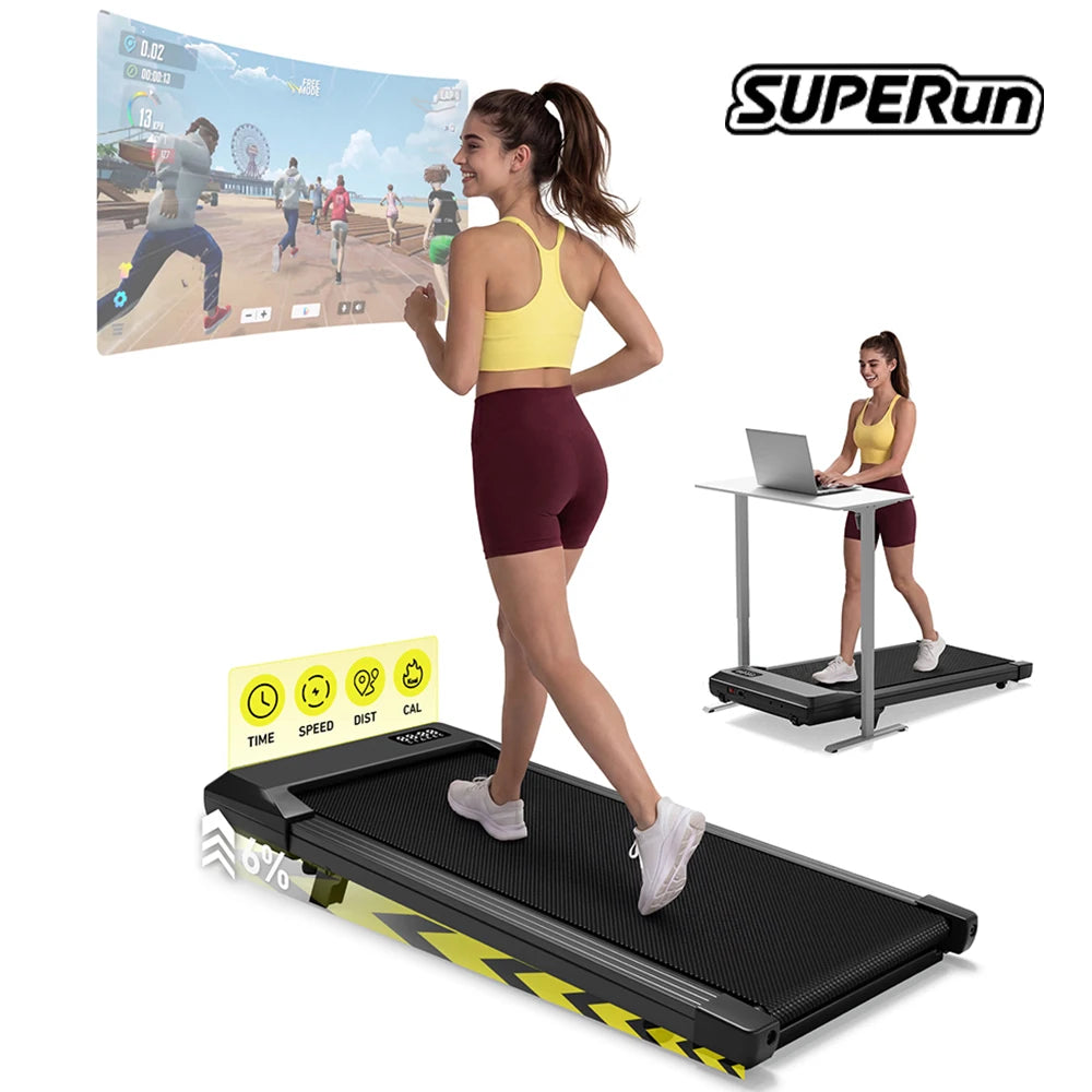 Superun Portable Under Desk Walking Pad for Home and Office