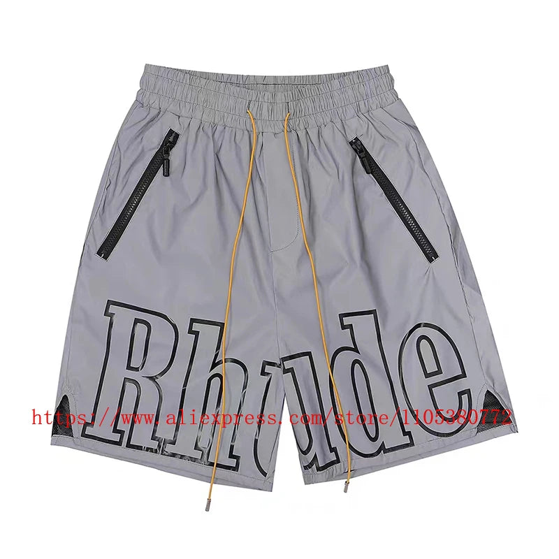 Men's Casual Elastic Waist Zip Pocket Summer Shorts