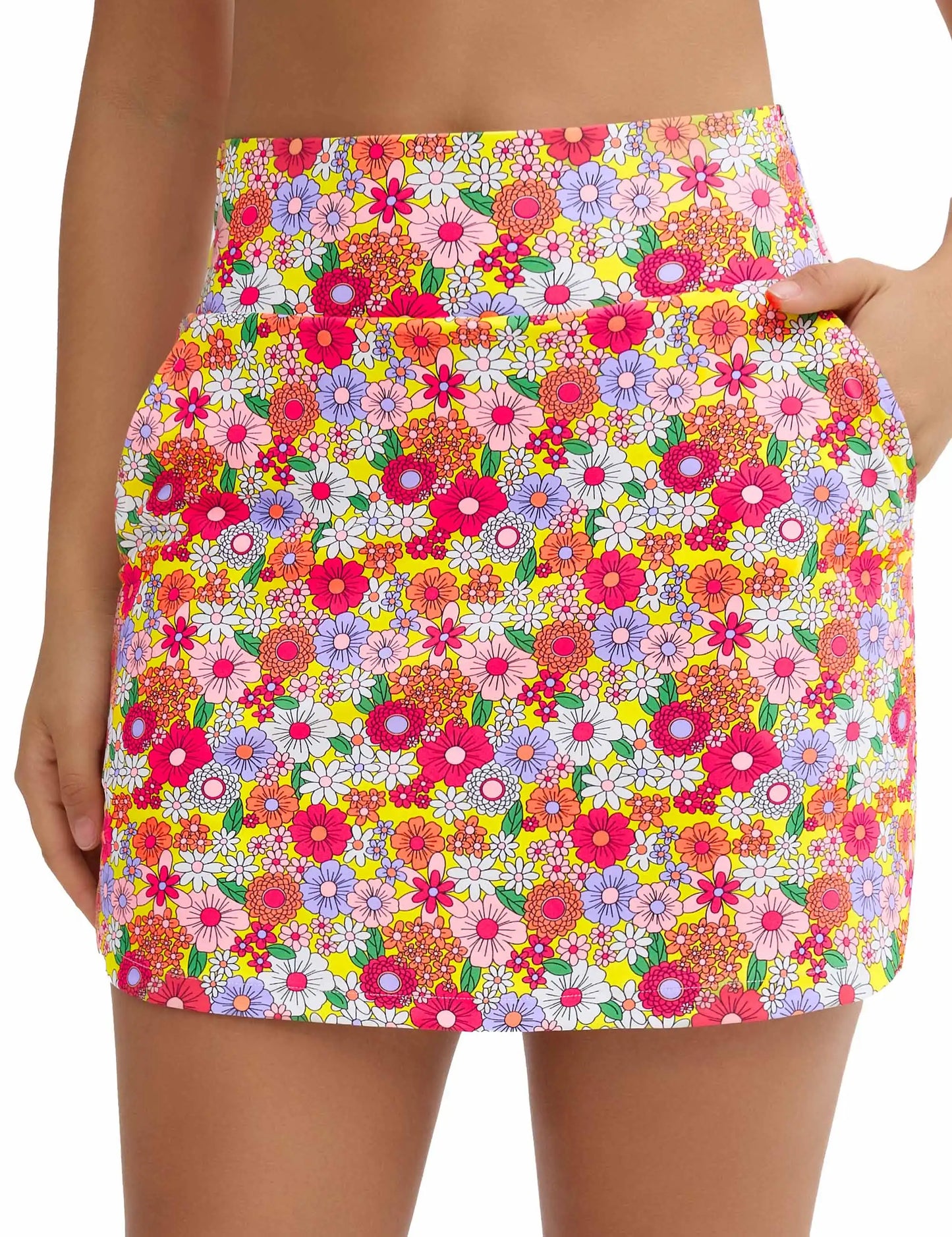 The Gym People Women High Waist Athletic Split Skort